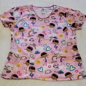 Doc McStuffins Disney Print Scrub Top